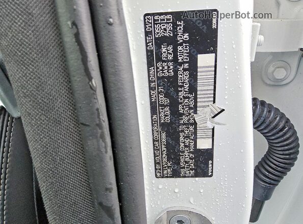 LVY062MA3PP336880 2023 VOLVO S90 White 