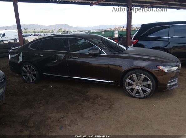 LVY992ML0JP025222 2018 VOLVO S90 Brown Vista del cuadro de instrumentos