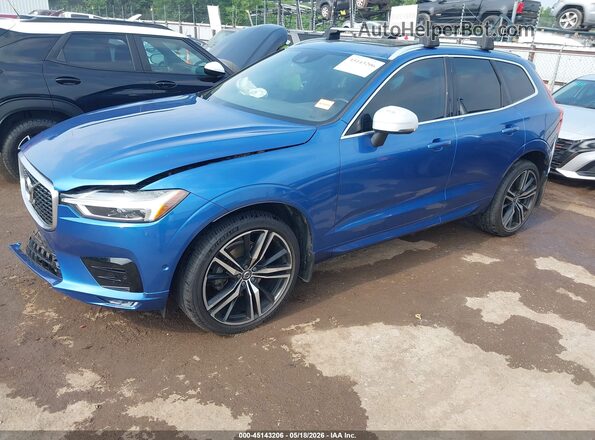 LYV102DM4KB287829 2019 VOLVO XC60 Синий Передняя левая четверть