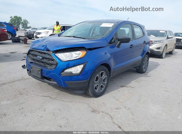 MAJ3P1RE4JC186015 2018 FORD ECOSPORT Blue Առջևի ձախ երեք քառորդ տեսարան