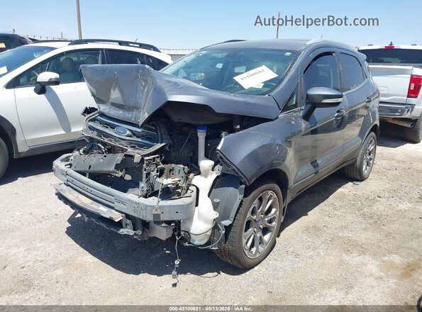 MAJ3P1VE4JC214708 2018 FORD ECOSPORT Gray Vista tres cuartos delantera izquierda