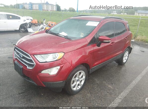 MAJ3S2GE2LC365888 2020 FORD ECOSPORT Maroon წინა მარცხენა ხედი სამი მეოთხედიდან