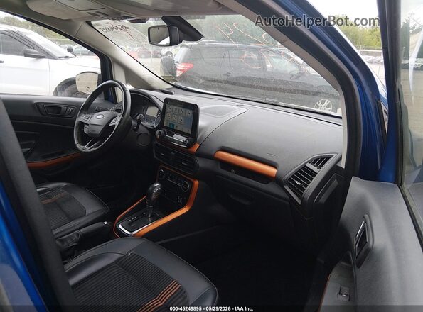 MAJ6P1CL3JC205402 2018 FORD ECOSPORT Blue Vista interior delantera