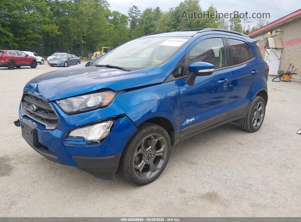 MAJ6P1CL3JC205402 2018 FORD ECOSPORT Blue Vista tres cuartos delantera izquierda