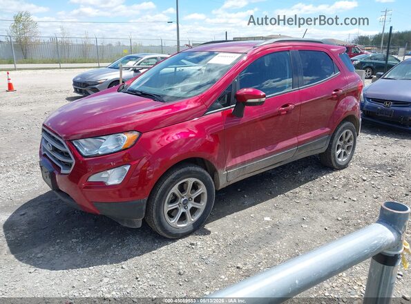 MAJ6S3GL0KC308587 2019 FORD ECOSPORT Red წინა მარცხენა ხედი სამი მეოთხედიდან