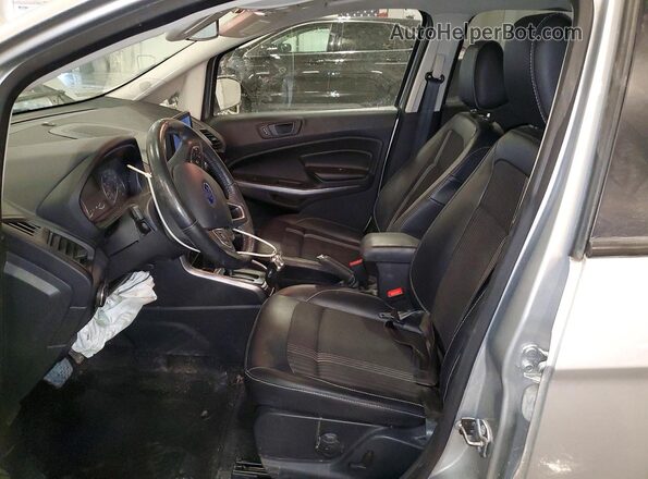 MAJ6S3JLXKC303566 2019 FORD ECOSPORT Серебряный Вид салона спереди