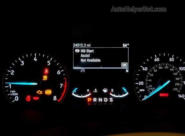 MAJ6S3JLXKC303566 2019 FORD ECOSPORT Серебряный Вид щитка приборов