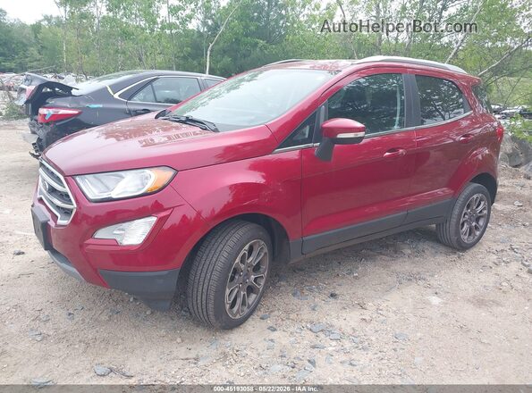 MAJ6S3KL8KC277435 2019 FORD ECOSPORT Burgundy Vista tres cuartos delantera izquierda
