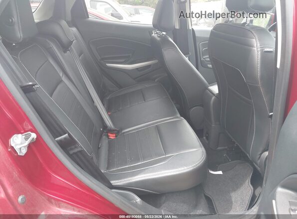 MAJ6S3KL8KC277435 2019 FORD ECOSPORT Burgundy Vista de la etiqueta del VIN