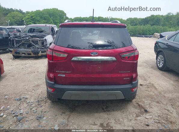 MAJ6S3KL8KC277435 2019 FORD ECOSPORT Burgundy 