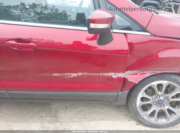MAJ6S3KL8KC277435 2019 FORD ECOSPORT Burgundy 
