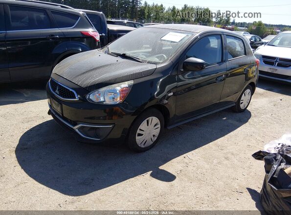 ML32A3HJ1JH000714 2018 MITSUBISHI MIRAGE Black წინა მარცხენა ხედი სამი მეოთხედიდან