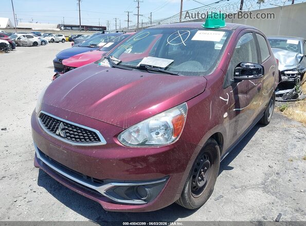 ML32A3HJ1KH014842 2019 MITSUBISHI MIRAGE Burgundy 
