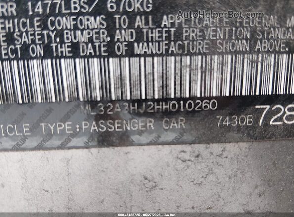 ML32A3HJ2HH010260 2017 MITSUBISHI MIRAGE Silver Engine compartment view