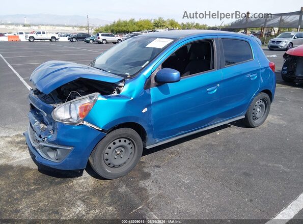 ML32A3HJ4KH003107 2019 MITSUBISHI MIRAGE Blue Vista tres cuartos delantera izquierda