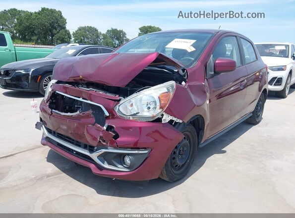 ML32A3HJ5JH010890 2018 MITSUBISHI MIRAGE Maroon Vista tres cuartos delantera izquierda