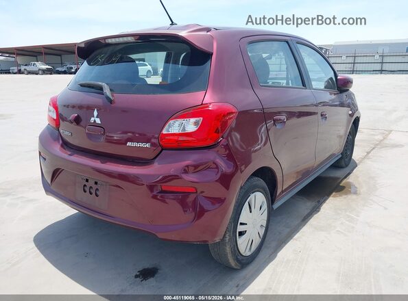 ML32A3HJ5JH010890 2018 MITSUBISHI MIRAGE Maroon Trasero derecho