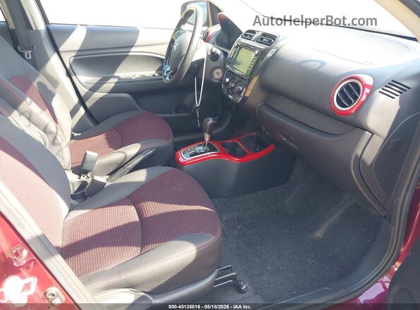 ML32A5HJ0KH008865 2019 MITSUBISHI MIRAGE Maroon წინა სალონის ხედი