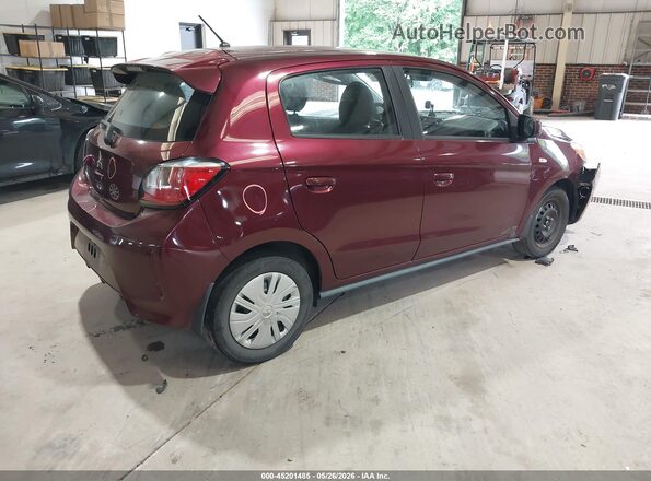 ML32AUHJ0MH011973 2021 MITSUBISHI MIRAGE Burgundy Tył prawy