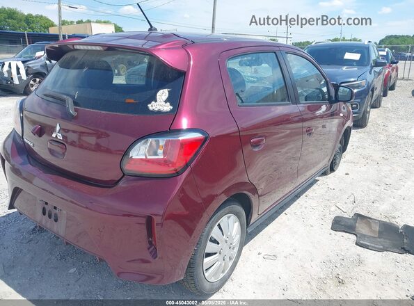 ML32AUHJ4MH008137 2021 MITSUBISHI MIRAGE Бордовый Задняя правая четверть
