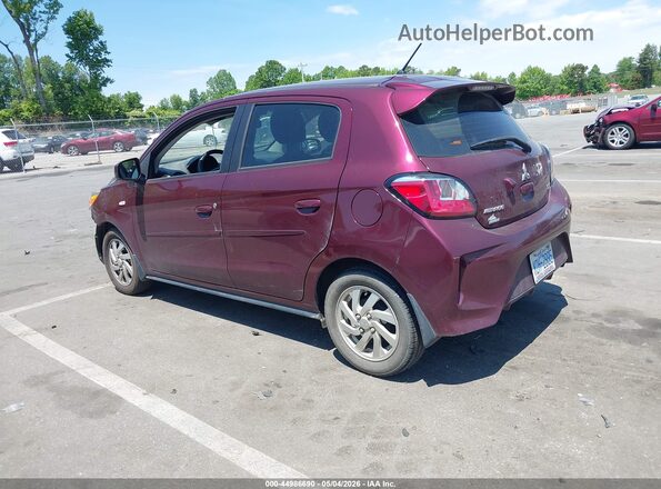 ML32AUHJ5NH006981 2022 MITSUBISHI MIRAGE Maroon Tył lewy
