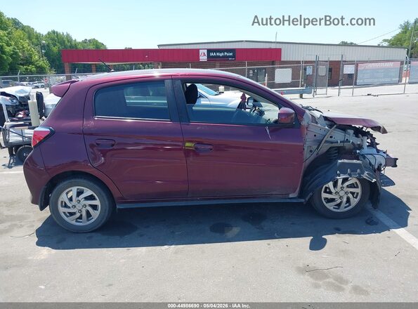 ML32AUHJ5NH006981 2022 MITSUBISHI MIRAGE Maroon Widok wnętrza z tyłu