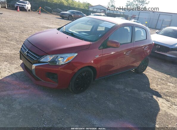 ML32AUHJ9MH004942 2021 MITSUBISHI MIRAGE Red Առջևի ձախ երեք քառորդ տեսարան