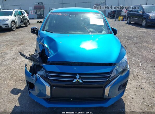 ML32AUHJXMH002827 2021 MITSUBISHI MIRAGE Blue Instrument cluster view