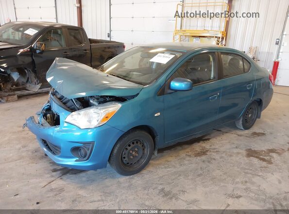 ML32F3FJ1HHF05623 2017 MITSUBISHI MIRAGE G4 Turquoise Передня ліва чверть