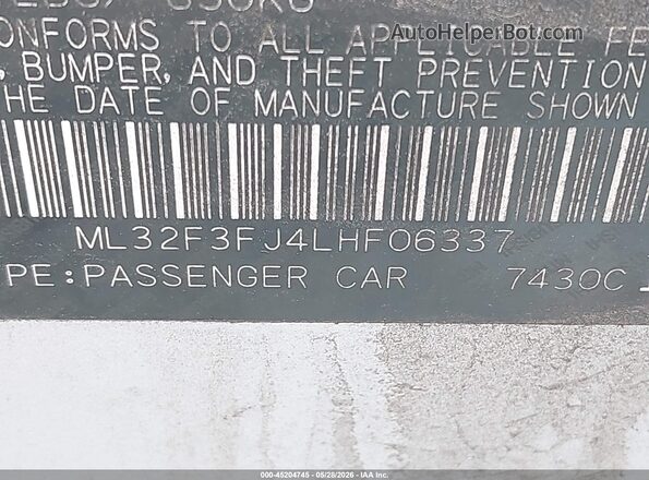 ML32F3FJ4LHF06337 2020 MITSUBISHI MIRAGE G4 Silver Շարժիչի բաժամունքի տեսք