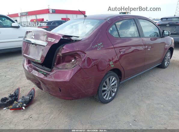 ML32F4FJ7KHF02772 2019 MITSUBISHI MIRAGE G4 Темно-бордовый Задняя правая четверть