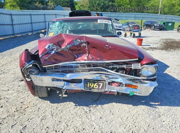 NCS92883 1967 CHEVROLET NOVA Burgundy წინა ხედი