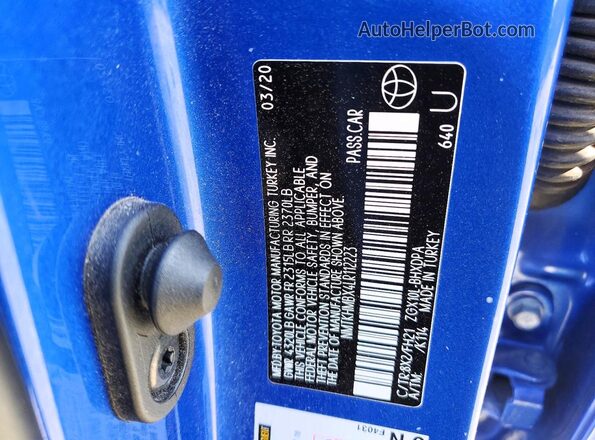 NMTKHMBX4LR112223 2020 TOYOTA C-HR Blue 