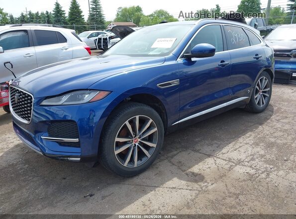 SADCJ2EX1NA702930 2022 JAGUAR F-PACE Синий Передняя левая четверть