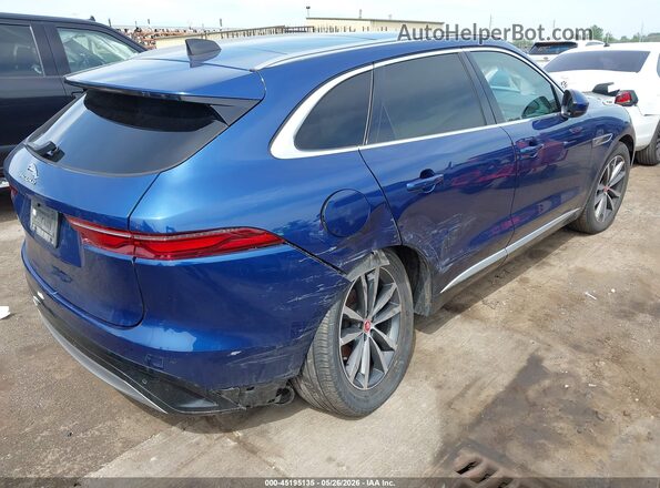 SADCJ2EX1NA702930 2022 JAGUAR F-PACE Синий Задняя правая четверть