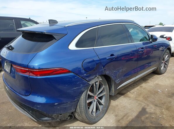 SADCJ2EX1NA702930 2022 JAGUAR F-PACE Синий Вид спереди