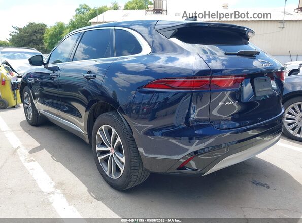 SADCJ2EX2MA674456 2021 JAGUAR F-PACE Blue Trasero izquierdo
