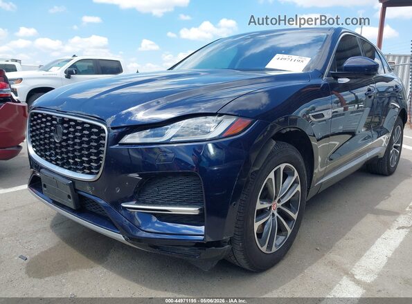 SADCJ2EX2MA674456 2021 JAGUAR F-PACE Blue Vista tres cuartos delantera izquierda