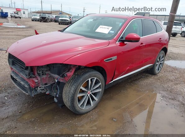 SADCJ2EX5PA706580 2023 JAGUAR F-PACE Burgundy წინა მარცხენა ხედი სამი მეოთხედიდან