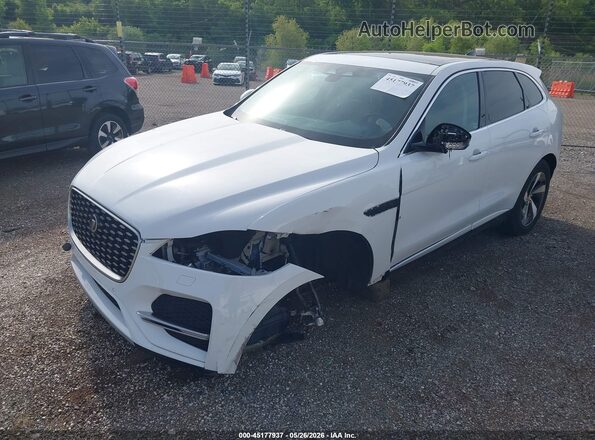 SADCJ2EX6NA690919 2022 JAGUAR F-PACE White Առջևի ձախ երեք քառորդ տեսարան
