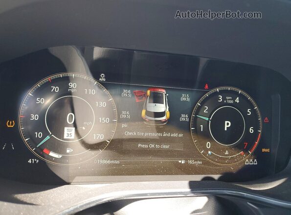 SADCJ2EXXPA707451 2023 JAGUAR F-PACE Red Widok zestawu wskaźników