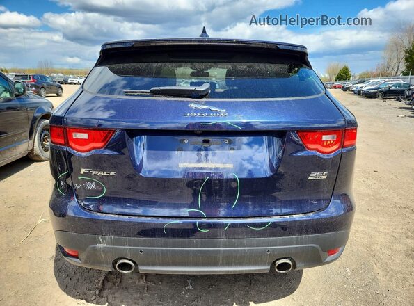 SADCK2EV3JA260190 2018 JAGUAR F-PACE Blue Вид ззаду