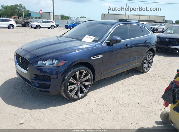 SADCK2EV5JA244752 2018 JAGUAR F-PACE Dark Blue Передня ліва чверть