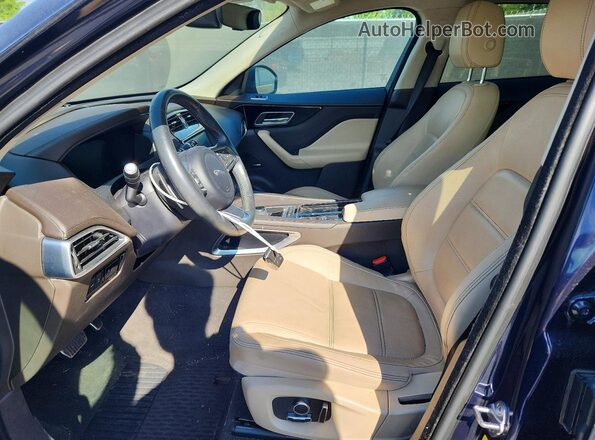 SADCK2FX2KA358807 2019 JAGUAR F-PACE Blue წინა სალონის ხედი