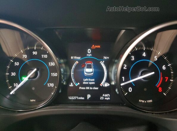 SADCK2FX4JA289035 2018 JAGUAR F-PACE Gray ხელსაწყოთა პანელის ხედი