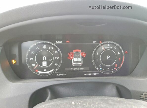 SADCK2FX9LA639729 2020 JAGUAR F-PACE Black Սարքավորումների վահանակի տեսք