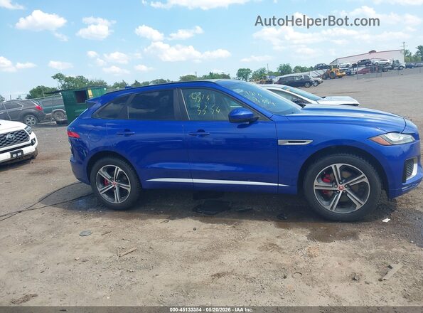SADCM2FVXJA246022 2018 JAGUAR F-PACE Синий Вид задней части салона