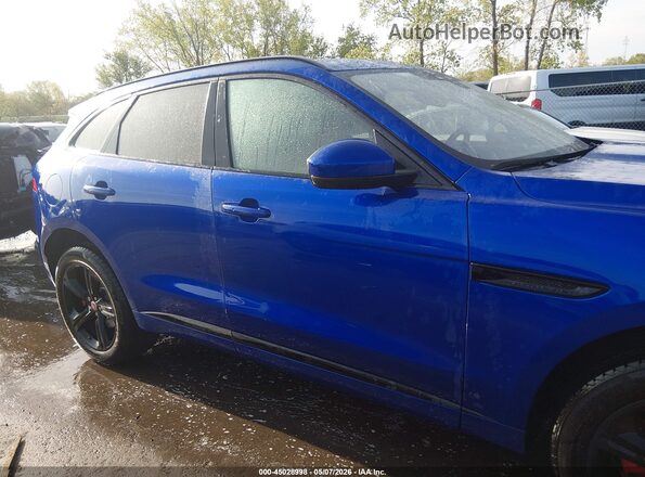SADCM2FVXJA246313 2018 JAGUAR F-PACE Blue უკანა სალონის ხედი