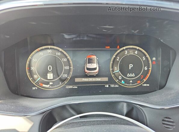 SADCT2EX2RA731658 2024 JAGUAR F-PACE Gray Вид щитка приладів