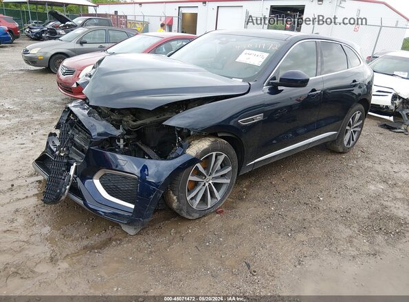 SADCT2EX5SA752784 2025 JAGUAR F-PACE Blue Առջևի ձախ երեք քառորդ տեսարան